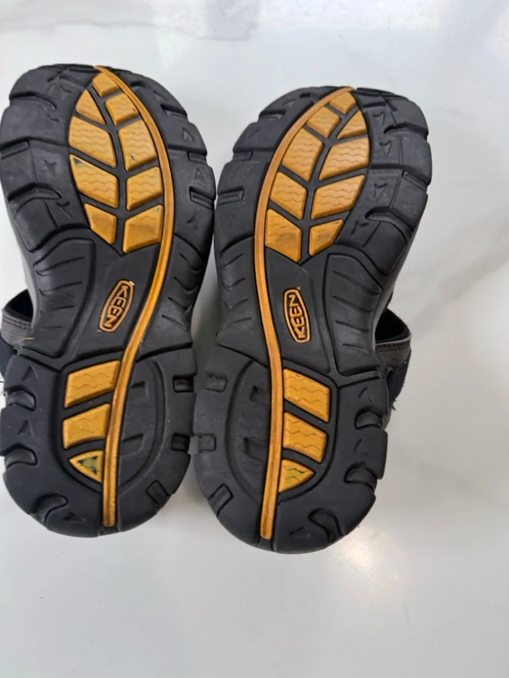 Keen Black with Orange Tread Outdoor Sandals
